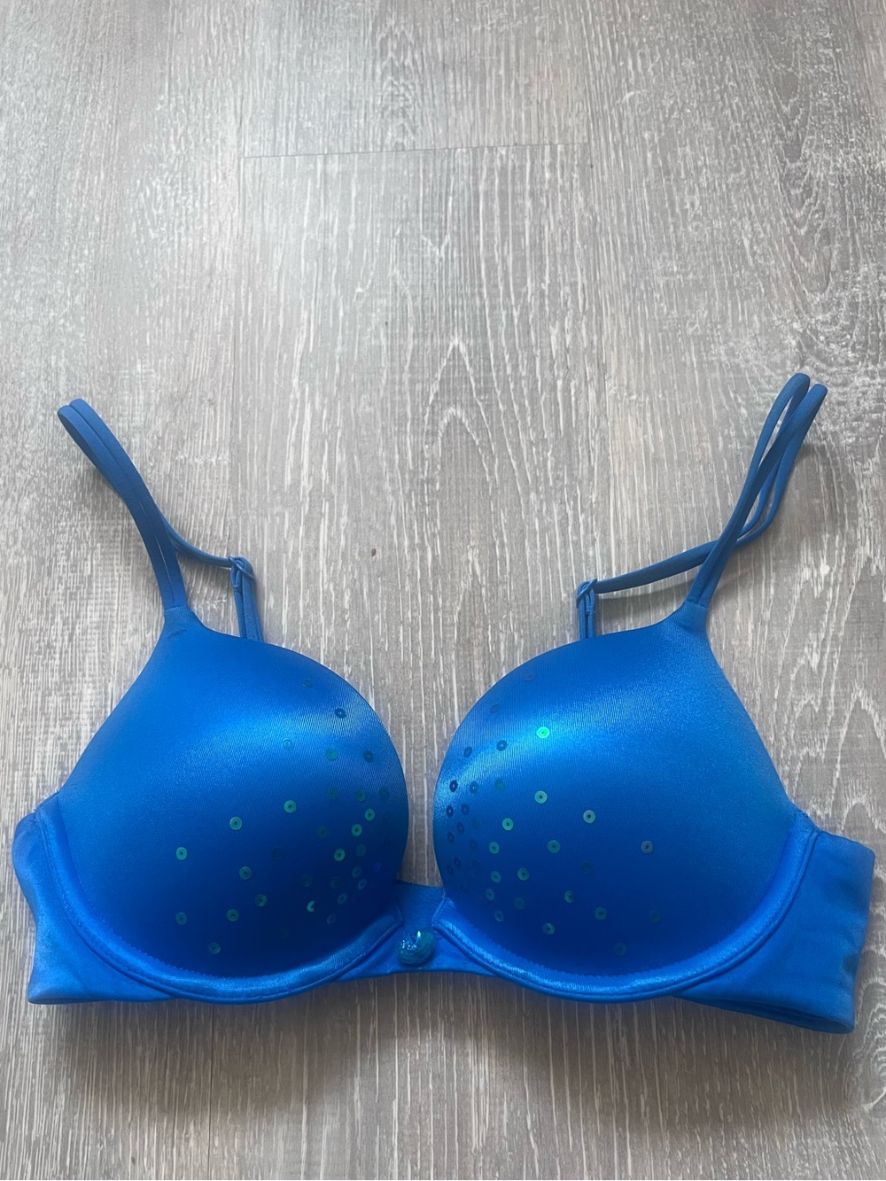 Victoria’s Secret Blue Sequin Detail Push-Up Bra